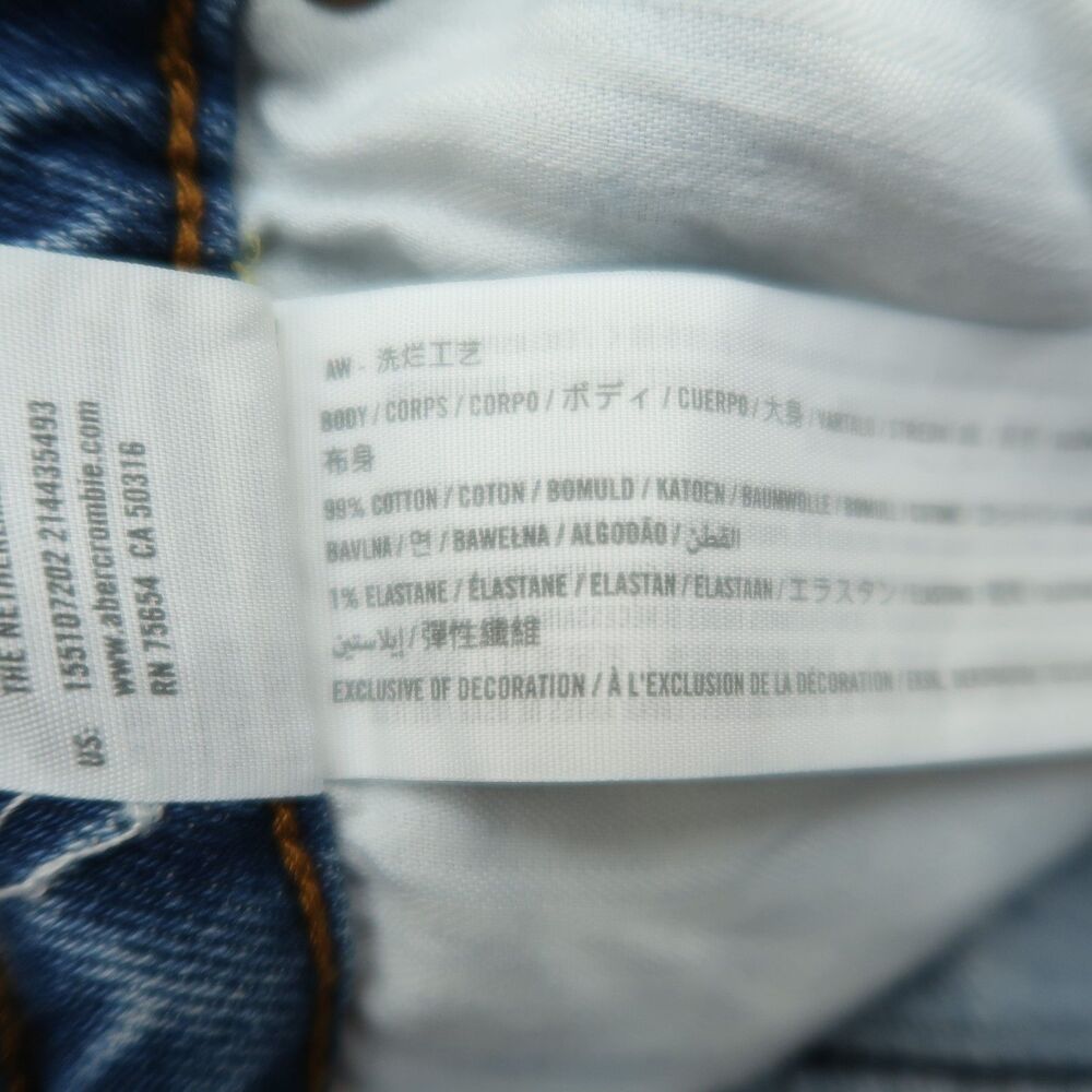 Abercrombie & Fitch Blue Wide Leg Jeans - Picture 12 of 16